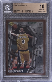 1996-97 Finest #74 Kobe Bryant Rookie Card - BGS PRISTINE 10 